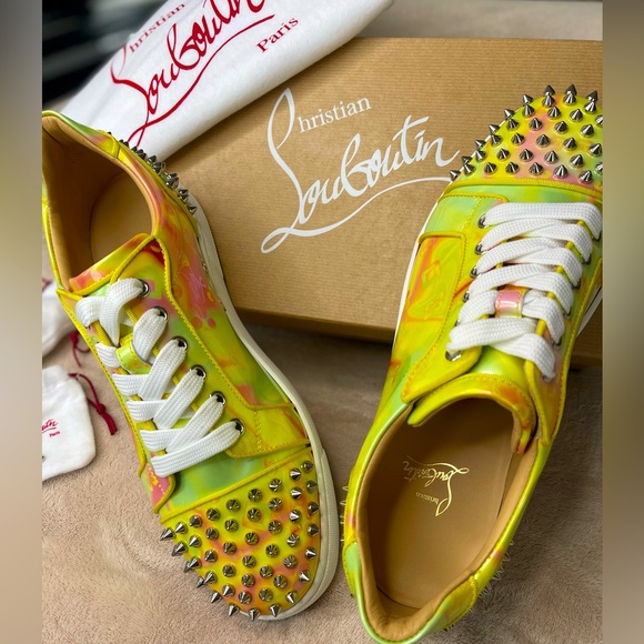 New CHRISTIAN LOUBOUTIN spikes SNEAKERS SIZE 41 - Picture 7 of 8